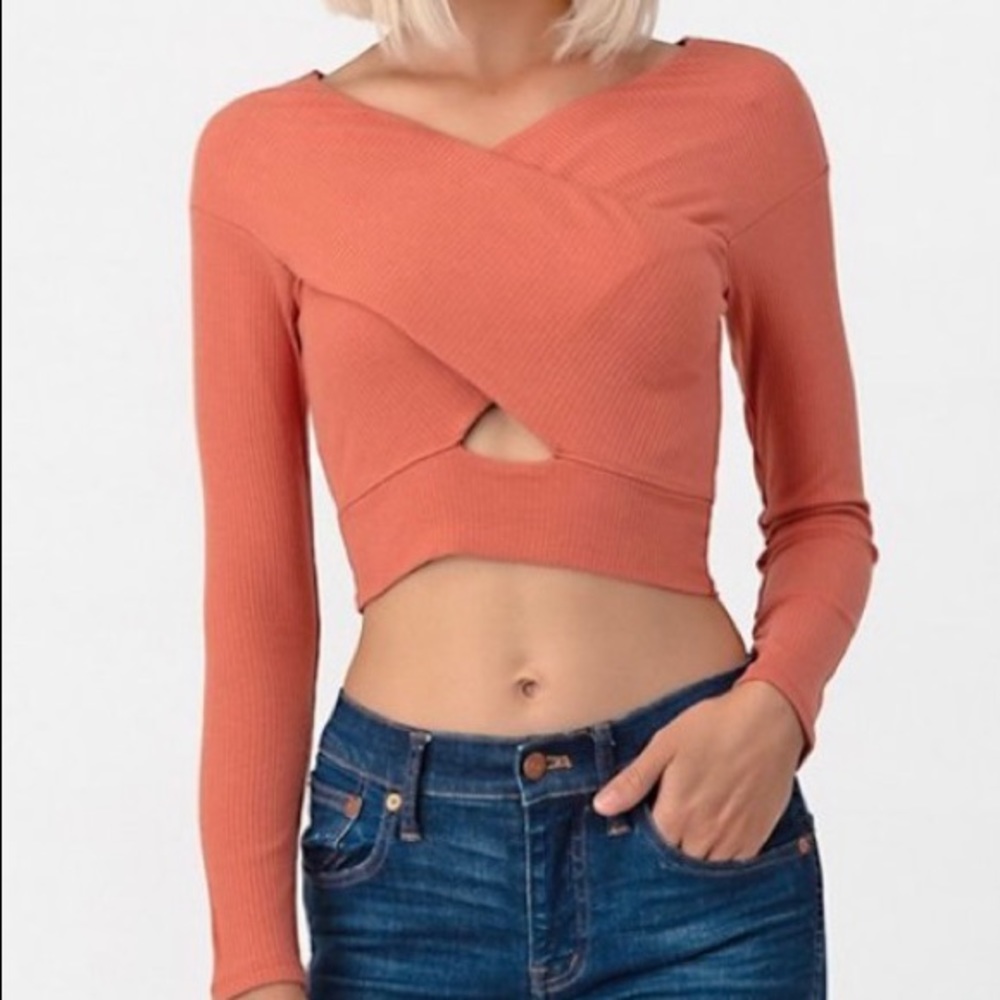 Sexy Spring Long Sleeve Crop Top